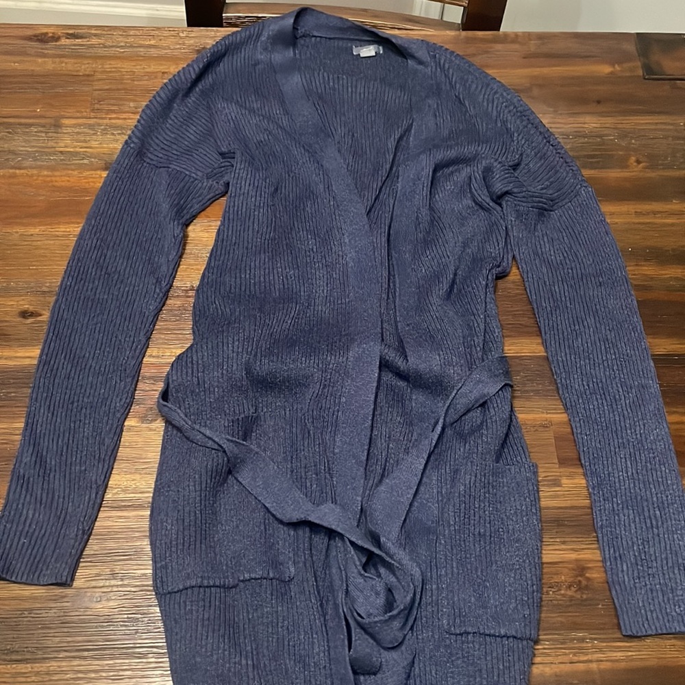 Aerie Navy Maxi Cardigan Size Small